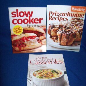 3 Recipe Magazines-Slow Cooker, Comfort Casseroles, Midwest Living Prize Winning